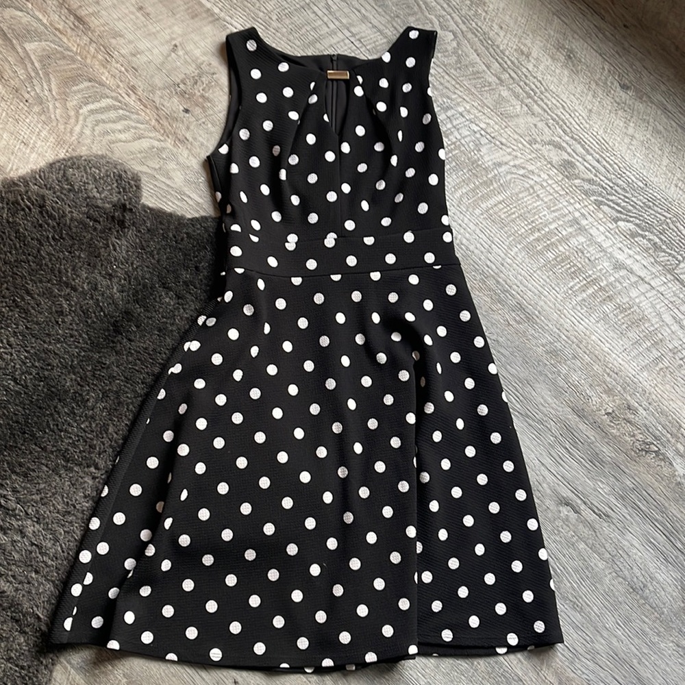 Joseph Ribkoff polka dot midi dress - Picture 2 of 5